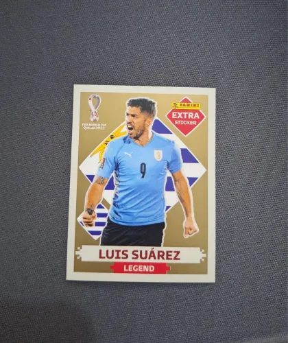 Figurinha extra Luis Suárez dourada - copa 2022