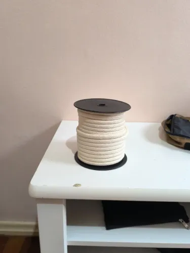 Corda Cordão Fio 10mm Cru Algodão - 20m - Macramê Artesanato