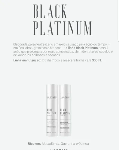 KIT SHAMPOO +MÁSCARA PARA CABELOS PLATINADOS OU BRANCOS