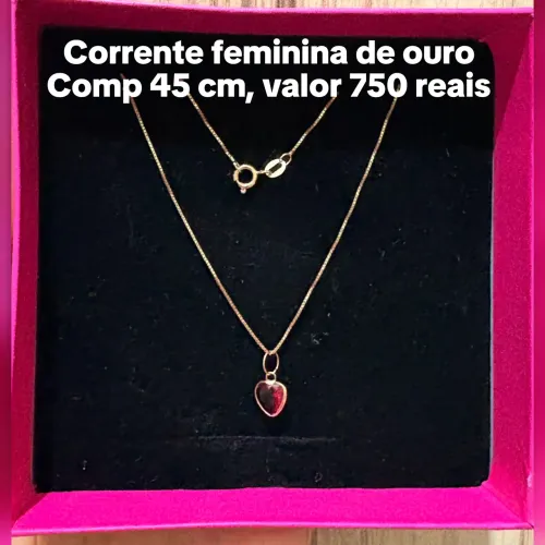 Cordão feminino de ouro