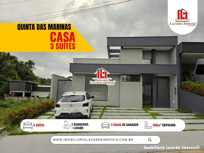 Casa Terrea com 3 Suítes Nova no Quinta Das Marinas/ 04 Vagas