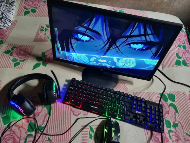 MONITOR + TECLADO + MOUSE + HEADSET