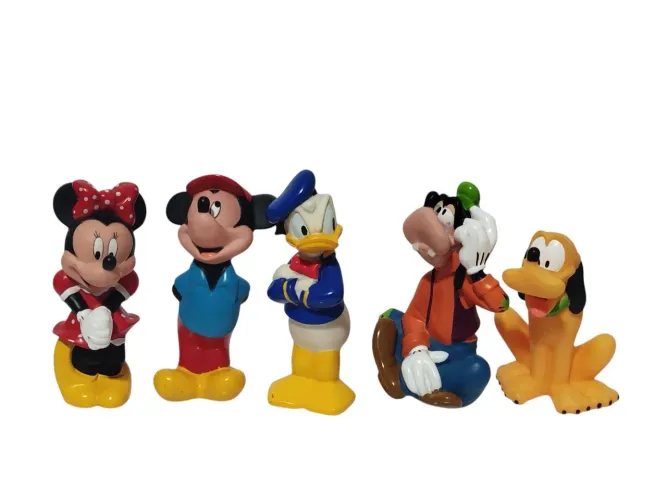 Lote Miniaturas Disney Vinil Mickey Minnie Pato Donald's Pateta e Pluto 15cm