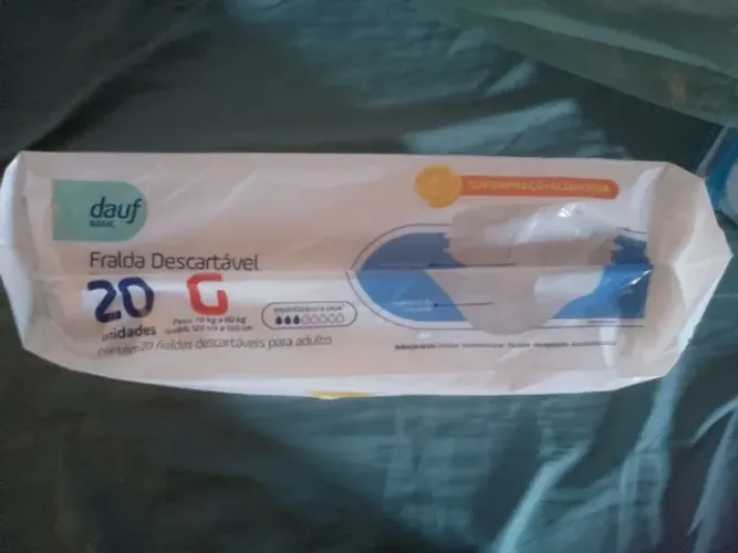 Pacote de fraldas Dalf descartáveis com 20 un