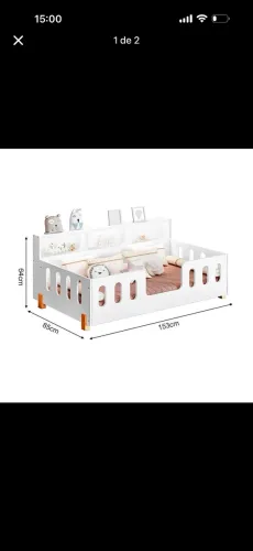 Cama infantil montessoriana com led acompanha colchão