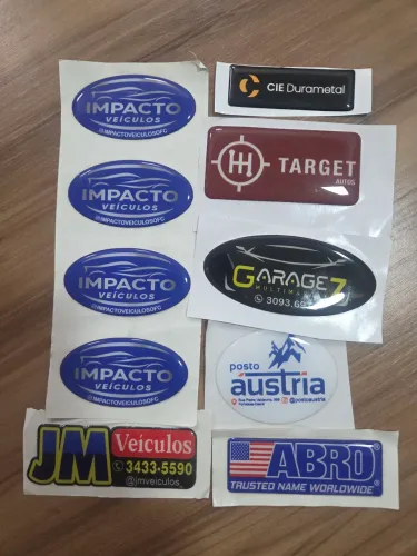 Adesivos Resinados em relevo