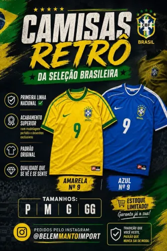 Apaixonado pela Seleção? Chegaram as camisas retrô que marcaram a época.