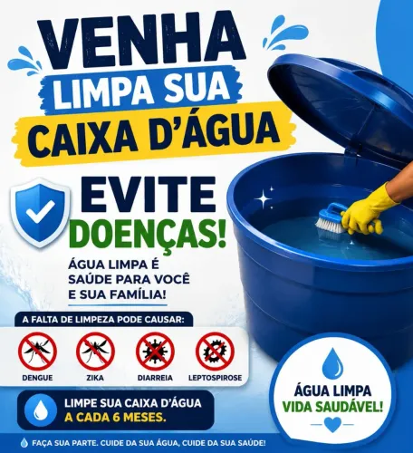 Vem limpar sua caixa d'água 