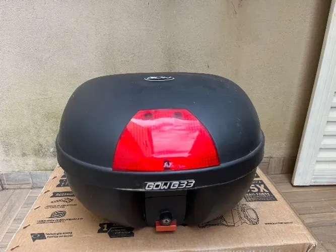 Baú moto + trava cadeado antifurto
