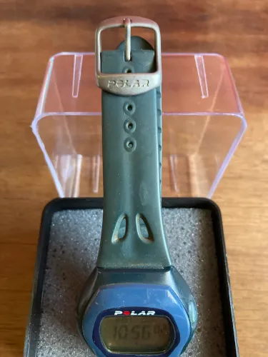 Relógio Raro Polar Electro Oy Digital CE537 Quartzo Azul a Prova D?água Sem Monitor .
