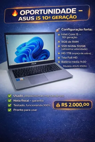 Notebook i5 10 geração