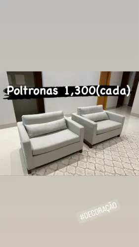 Poltrona de Linho semi nova