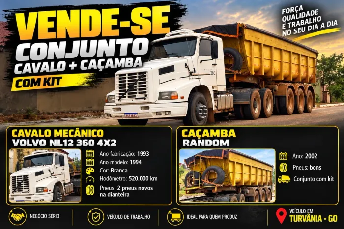 VENDO CONJUNTO CAVALO + CAÇAMBA COM KIT