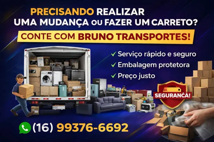 Pequenos Carretos e transportes em Geral Bruno Carretos é o Melhor