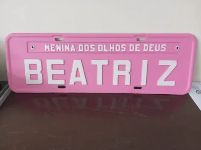 Placa decorativa "Beatriz" metal