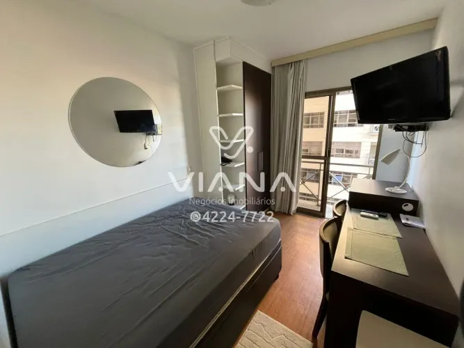 Flat Mobiliado à Venda com 1 Dormitório e Sacada no Bairro Barcelona - São Caetano do Sul