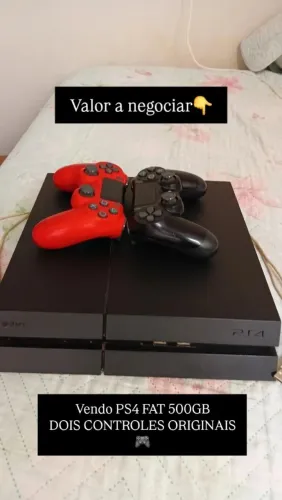 Vendo PS4 FAT 500 GB, MIDIA FÍSICA DE (FIFA 20 INCLUSO) VALOR NEGOCIÁVEL