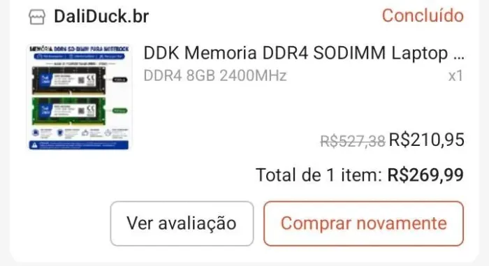 Memória ram para notebook, DDK Memória DDR4 SODIMM Laptop 8GB 2400MHZ