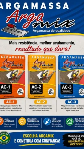 Argamassa Argamix ac1 ac2 ac3