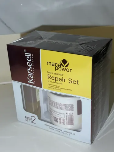 Kit Karseell Maca Power Repair Set - Máscara de Colágeno + Óleo Reparador