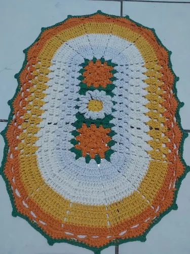 Tapete crochê primavera