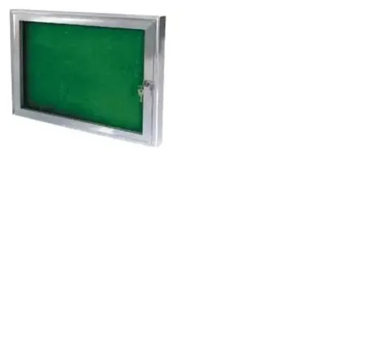 Quadro De Avisos aluminio Com Porta E Fechadura 50 X 70 Cm