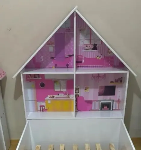 Cama casinha rosa menina
