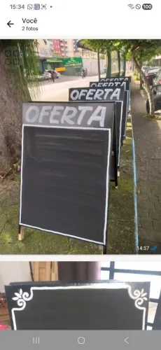 Cavalete de lousa preto para divulgar seu comércio