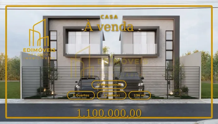 Manguinhos: Casa Duplex com Sala Integrada e Área Gourmet