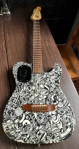 Violão Godin Acousticaster (C/ captação LR Baggs Element) - Pintura PERSONALIZADA