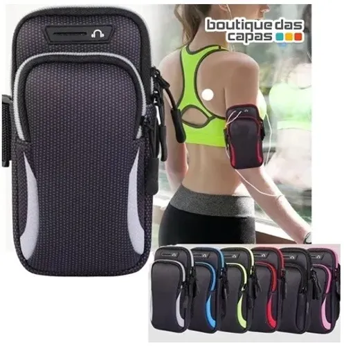 BOLÇA DE BRAÇO OIF-7500 Suporte Porta Celular Esportiva Corrida Braço Braçadeira