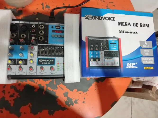 mantenha seu som acima do normal com mesa som com USB soundvoice tem eco mixisagem voz
