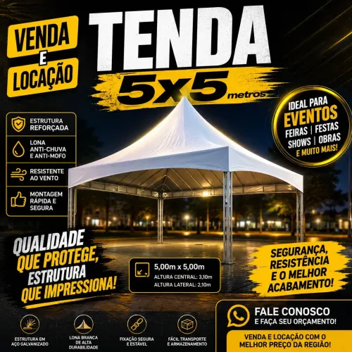 Locação de tenda e venda 