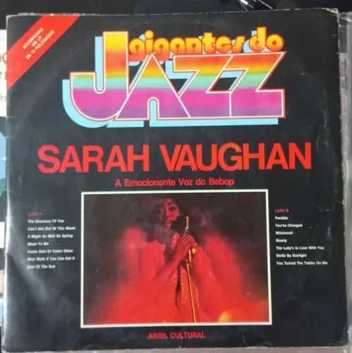 Dois LPs dos Gigantes do Jazz Sarah Vaughan; Dinah Washington.
