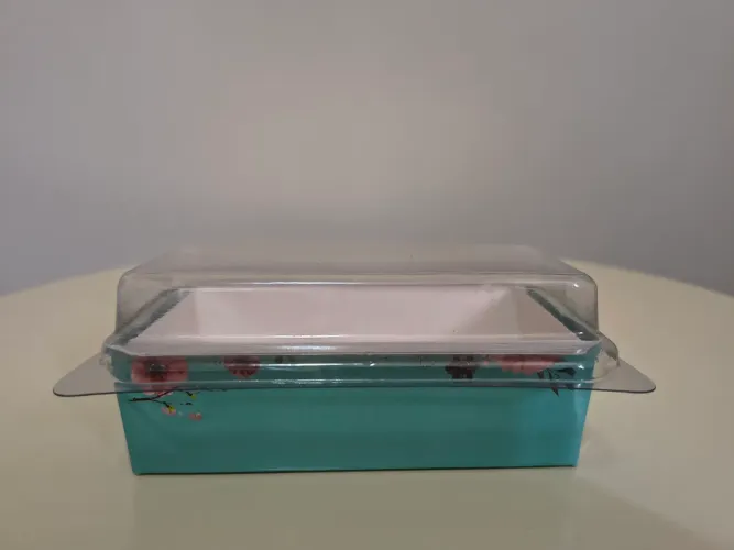 Embalagem para bolo forneável com tampa (80 gramas)