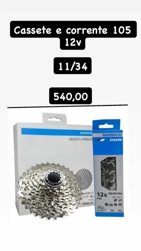Cassete e corrente Shimano 105 12v 11/34