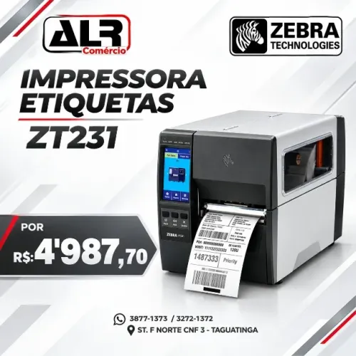 IMPRESSORA ZT231 ZEBRA ETIQUETA TERMICA