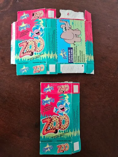 Lote duas embalagens Sonric's Zoo anos 90 colecionável 