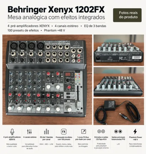 MESA DE SOM BEHRINGER XENYX 1202 FX