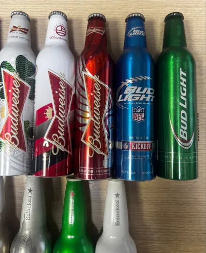 Coleção de garrafas antigas BUDWEISER e HEINEKEN