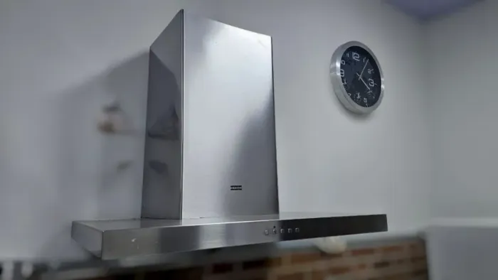 Depurador coifa Franke inox de parede para fogão 5 bocas