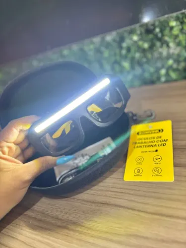 Óculos de Trabalho com Lanterna de Led BOM-4018 BOMVINK