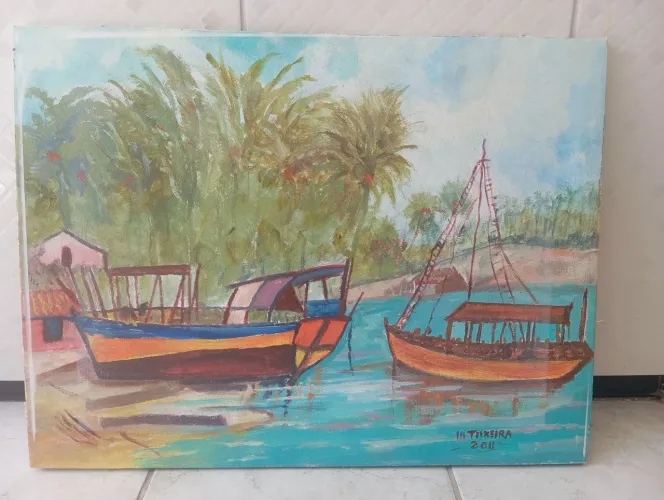 Quadro pintado a mão (tela)