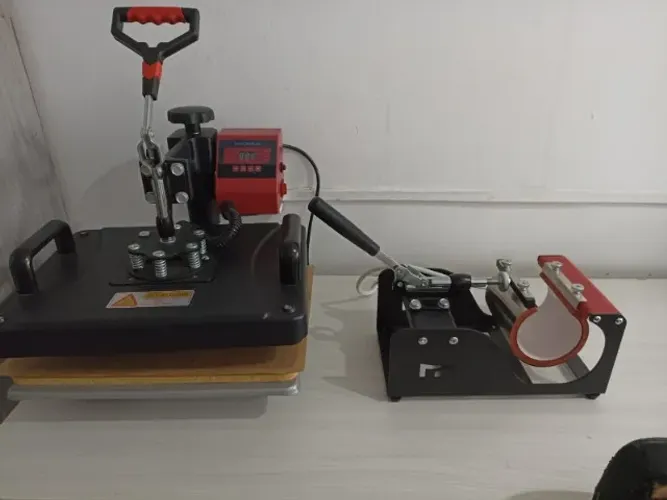 Prensa Térmica 8 em 1 para Sublimação - Completa + IMPRESSORA EPSON JA COM TINTA