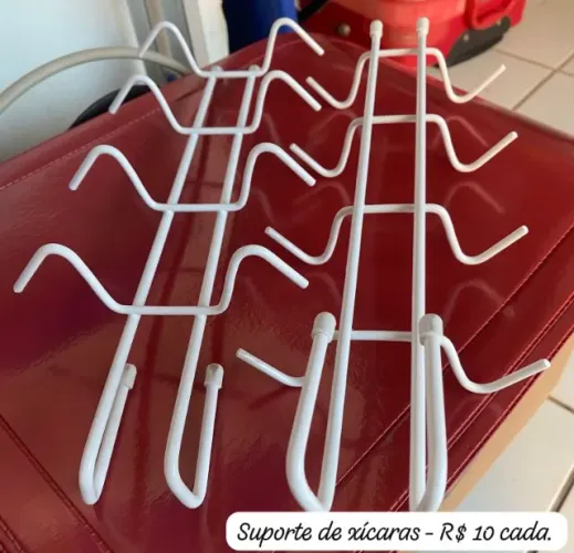 Suporte de xícaras branco
