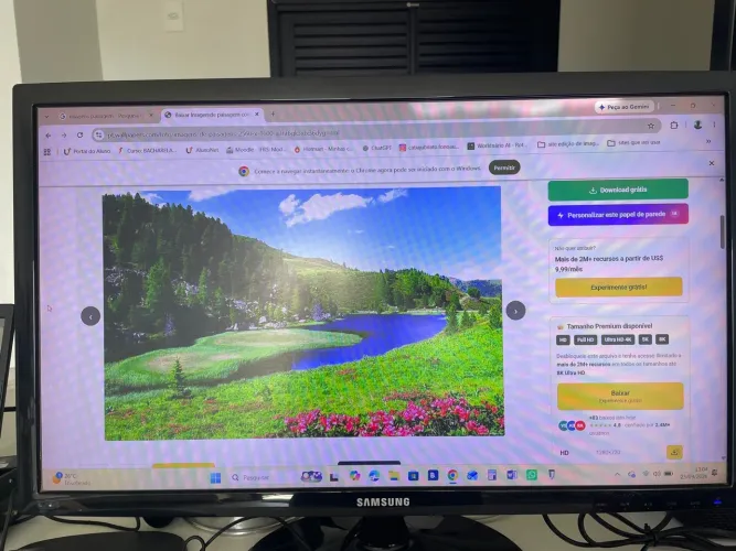 Monitor Gamer Samsung 24" Full HD 1ms 75Hz - S24D332H (Usado)