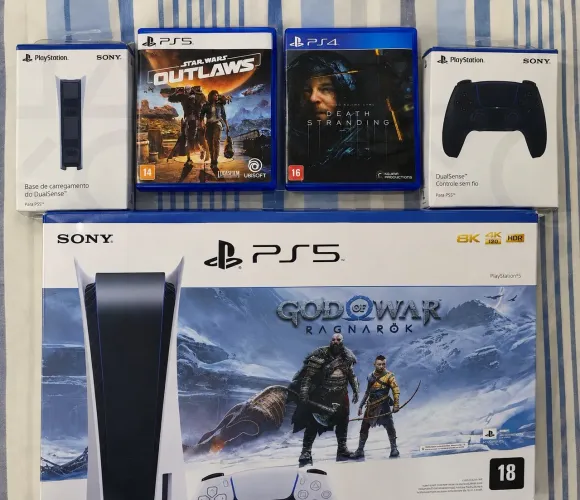 PlayStation 5 + controles + base carregadora + jogos