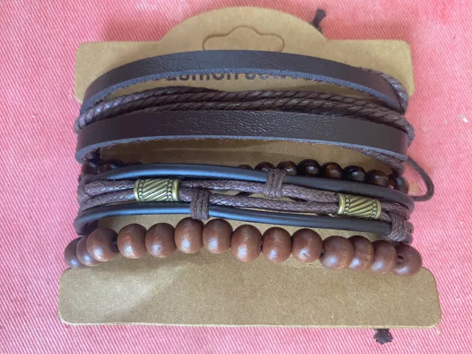 Kit com 4 pulseiras unissex Fashion