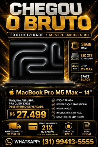MacBook Pro M5 Max 14 Polegadas 36GB RAM 2TB SSD
