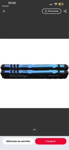 Memória ram 32gb Fury 3200mhz